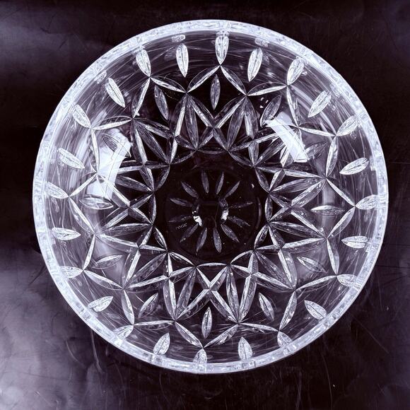 Block Crystal Olympic Bowl 10” 24% Lead Cut Crystal 1990 Centerpiece Fruit VTG - Picture 1 of 11